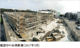 建設中の台湾新棟（2017年5月）